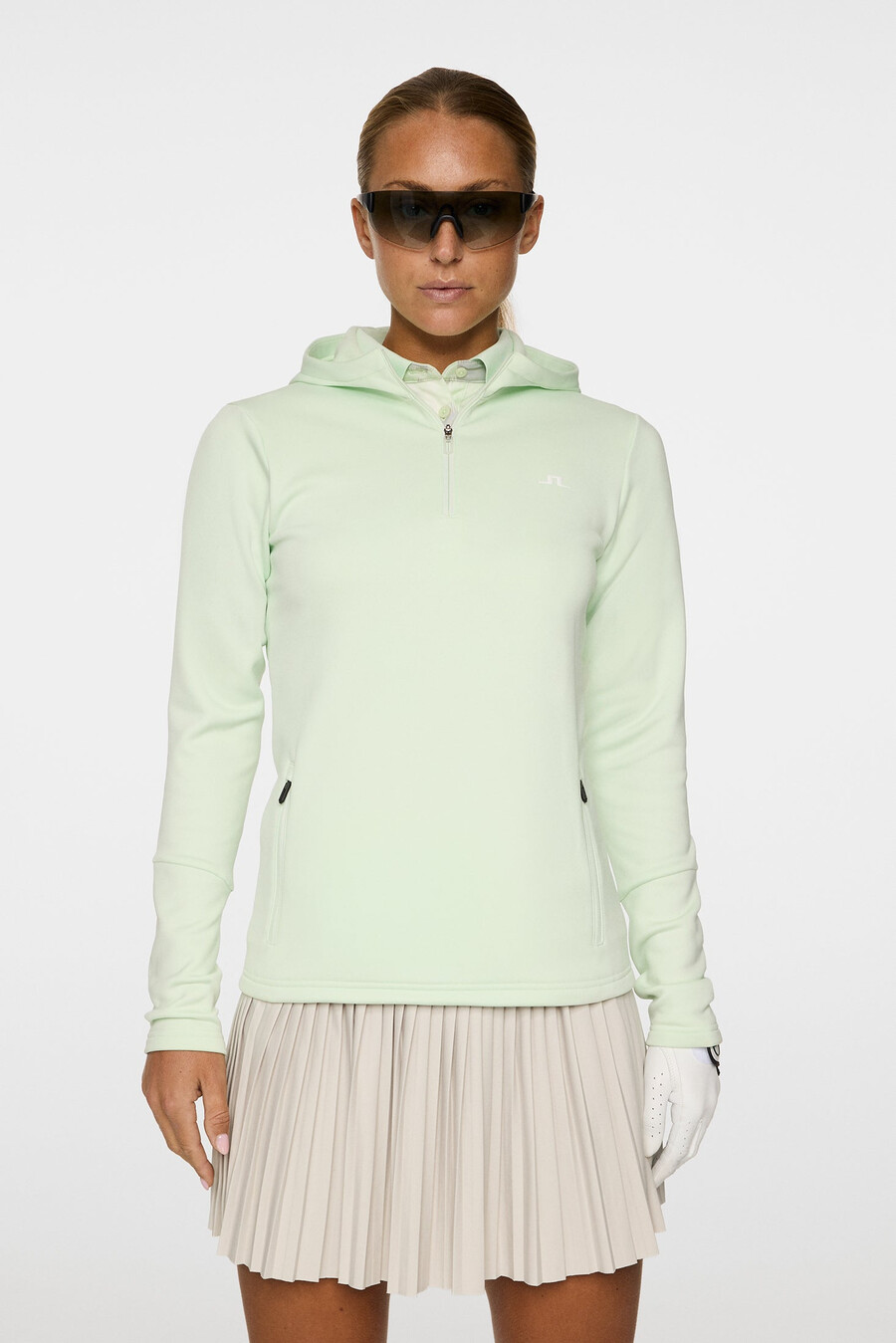 aerialle quarter zip hood