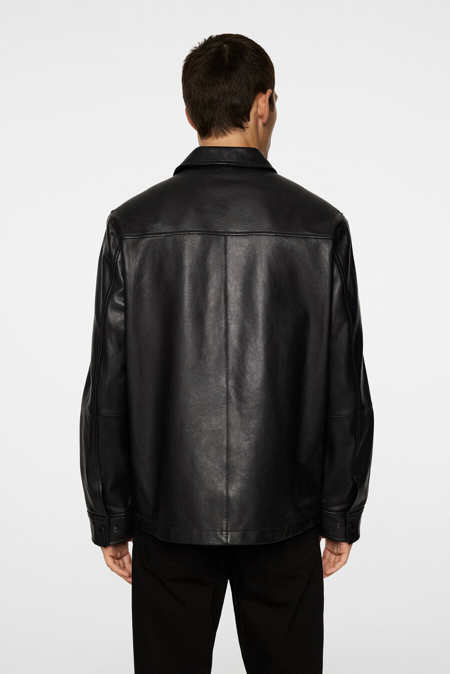 wilden lamb leather overshirt