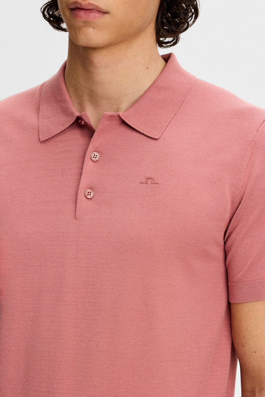 ridge knitted polo