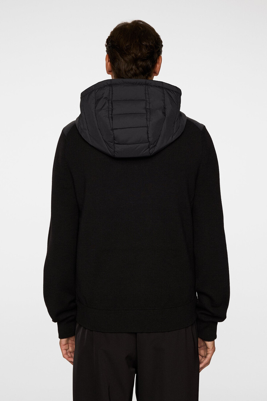 thorn hood knit hybrid jacket