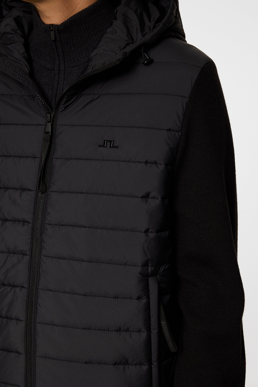 thorn hood knit hybrid jacket