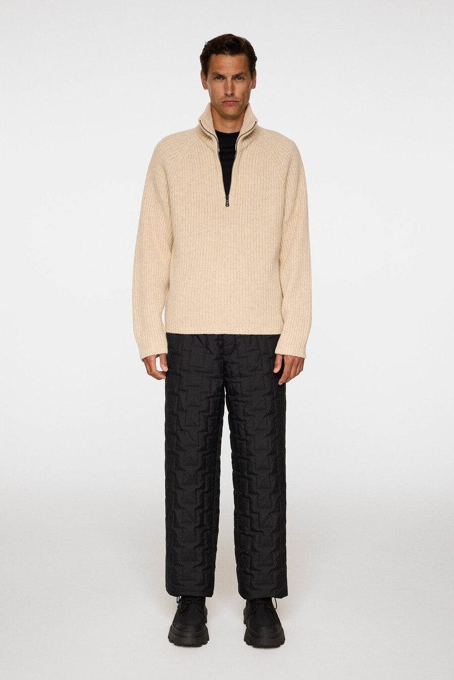 victor zip wool sweater