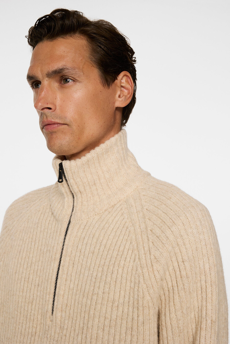 victor zip wool sweater