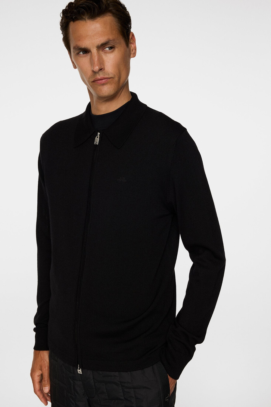 kaleb merino zip cardigan