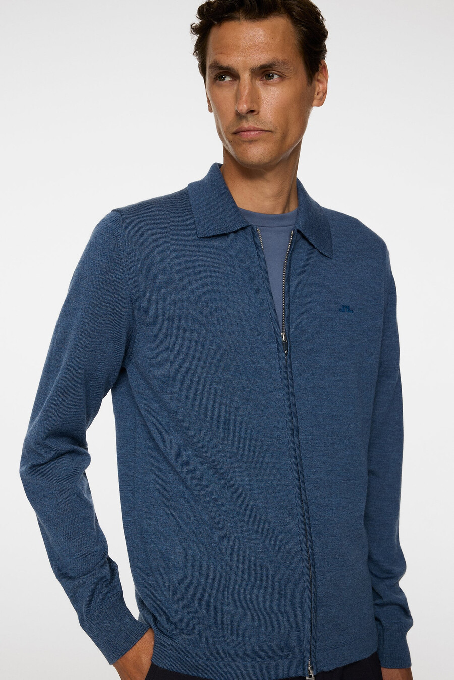 kaleb merino zip cardigan