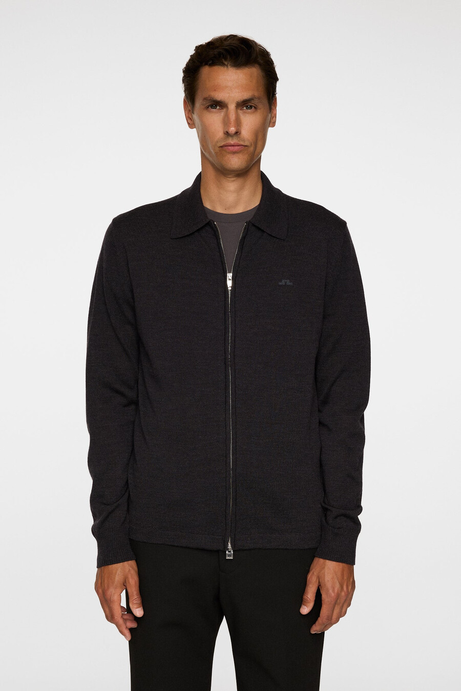 kaleb merino zip cardigan