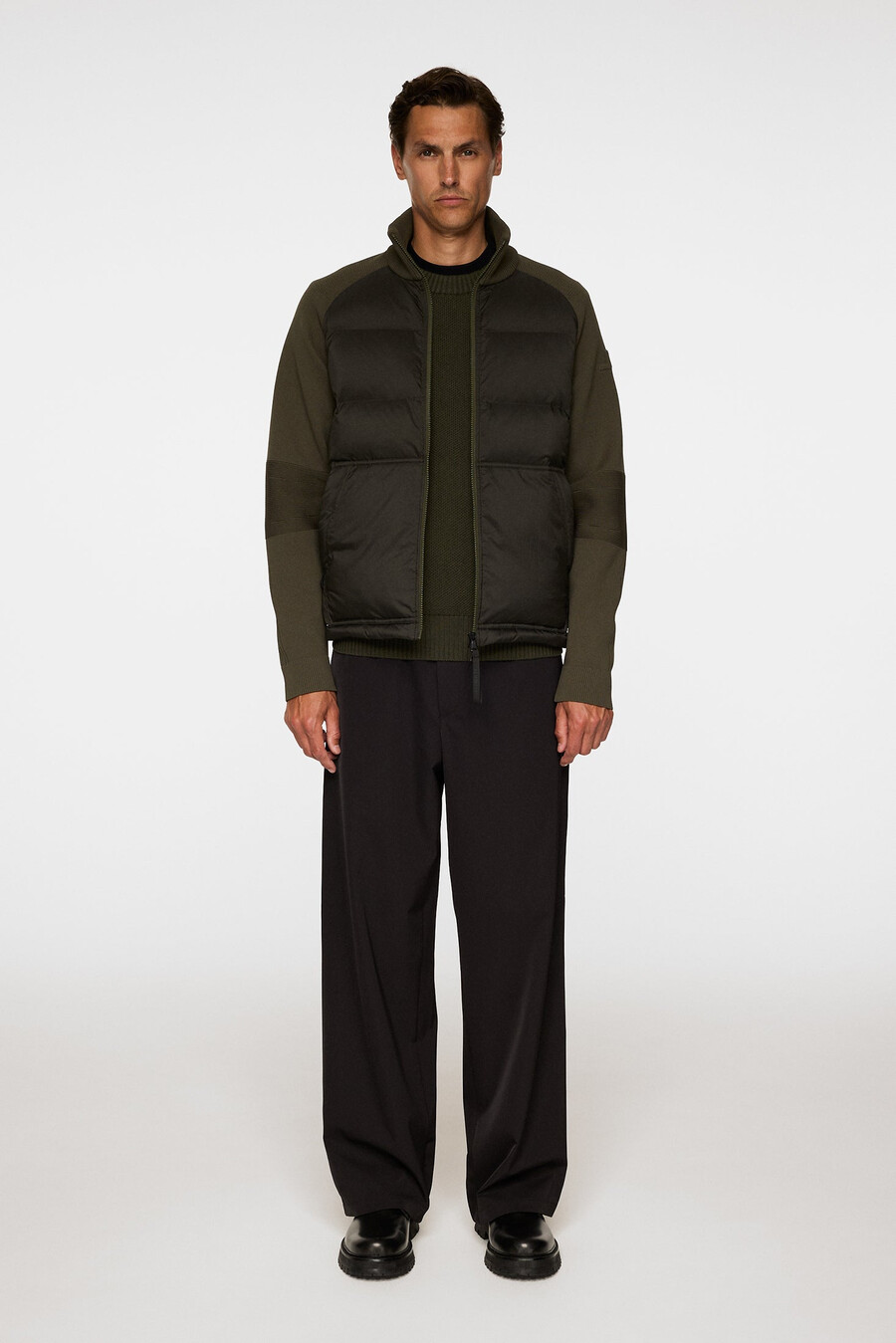 dome knit hybrid jacket