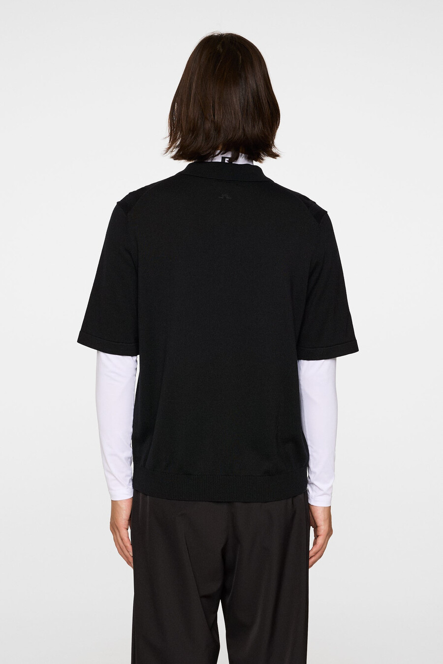 remy structure zip knit polo