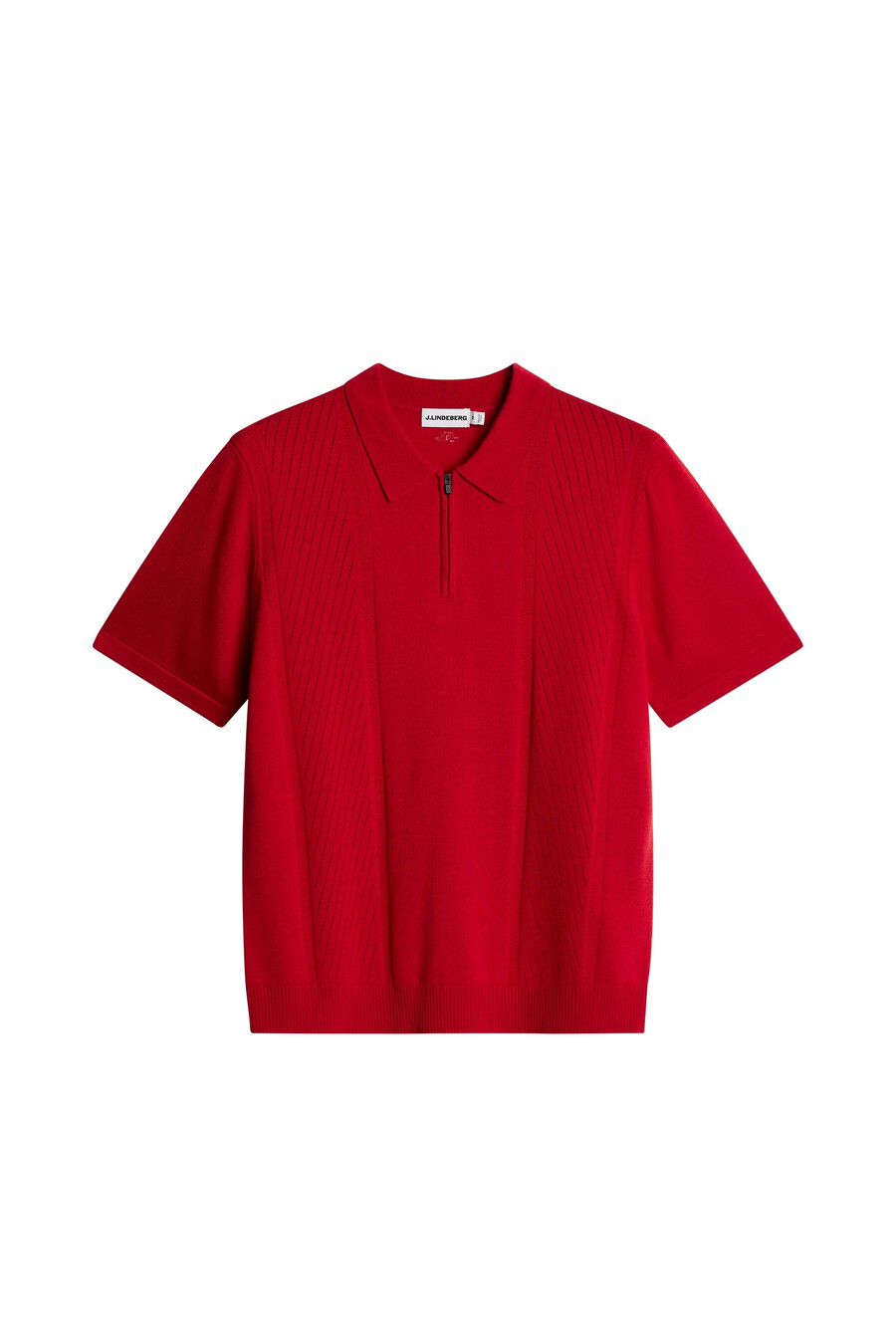 remy structure zip knit polo