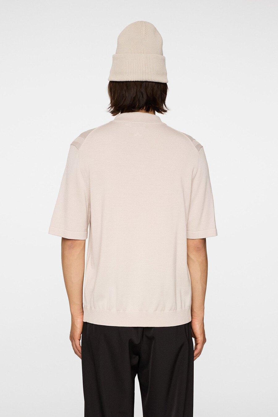 remy structure zip knit polo