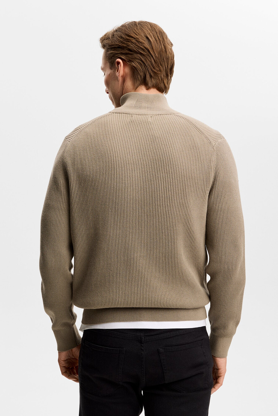 alex half zip knitted sweater