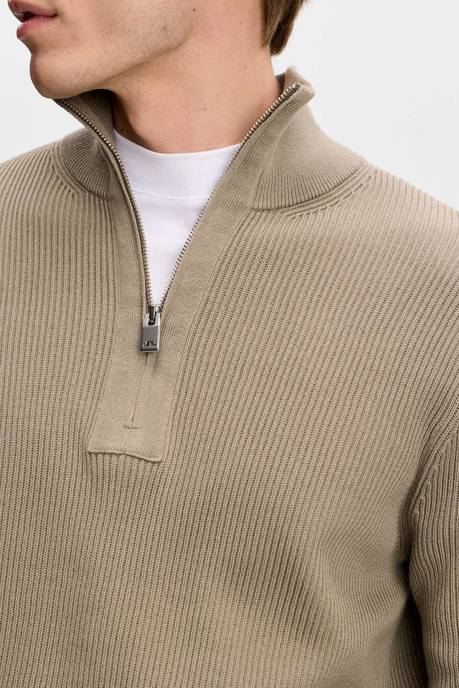 alex half zip knitted sweater