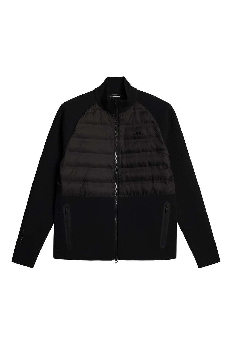 aziel tech knit zip sweater