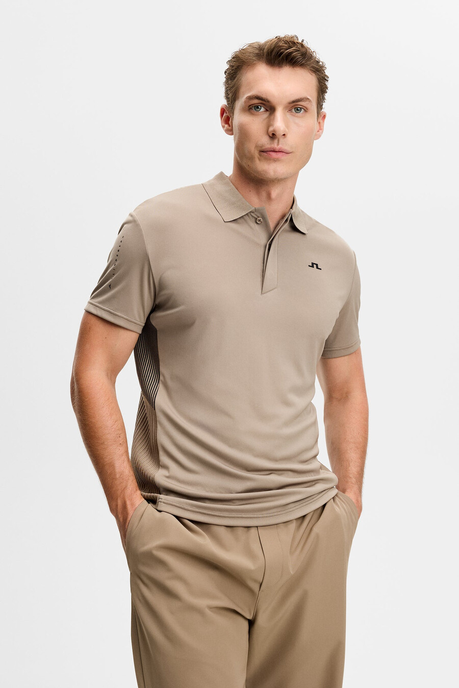 neri hybrid knit polo shirt