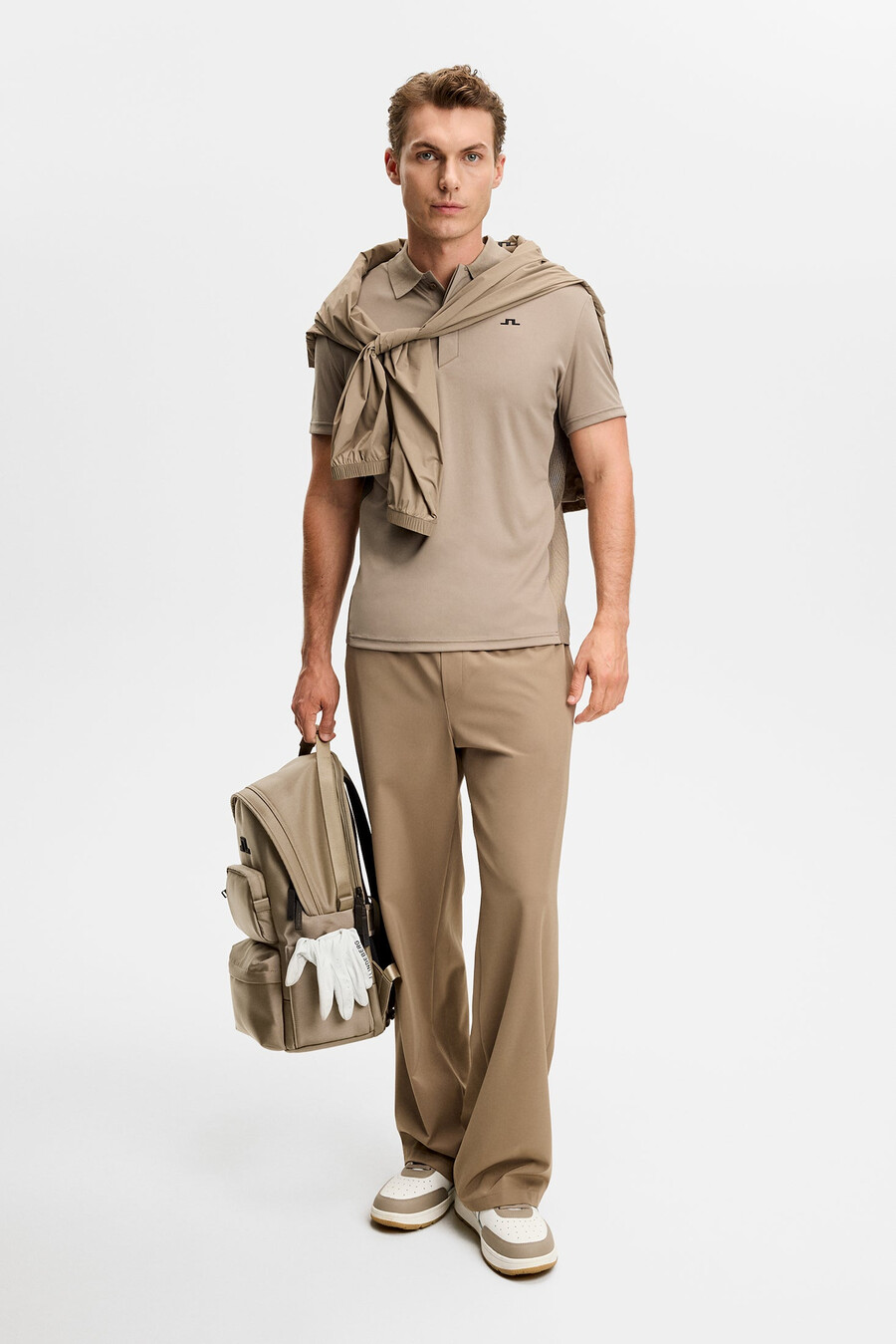 neri hybrid knit polo shirt