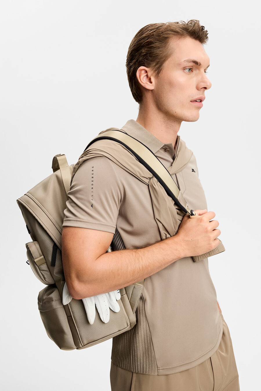 neri hybrid knit polo shirt