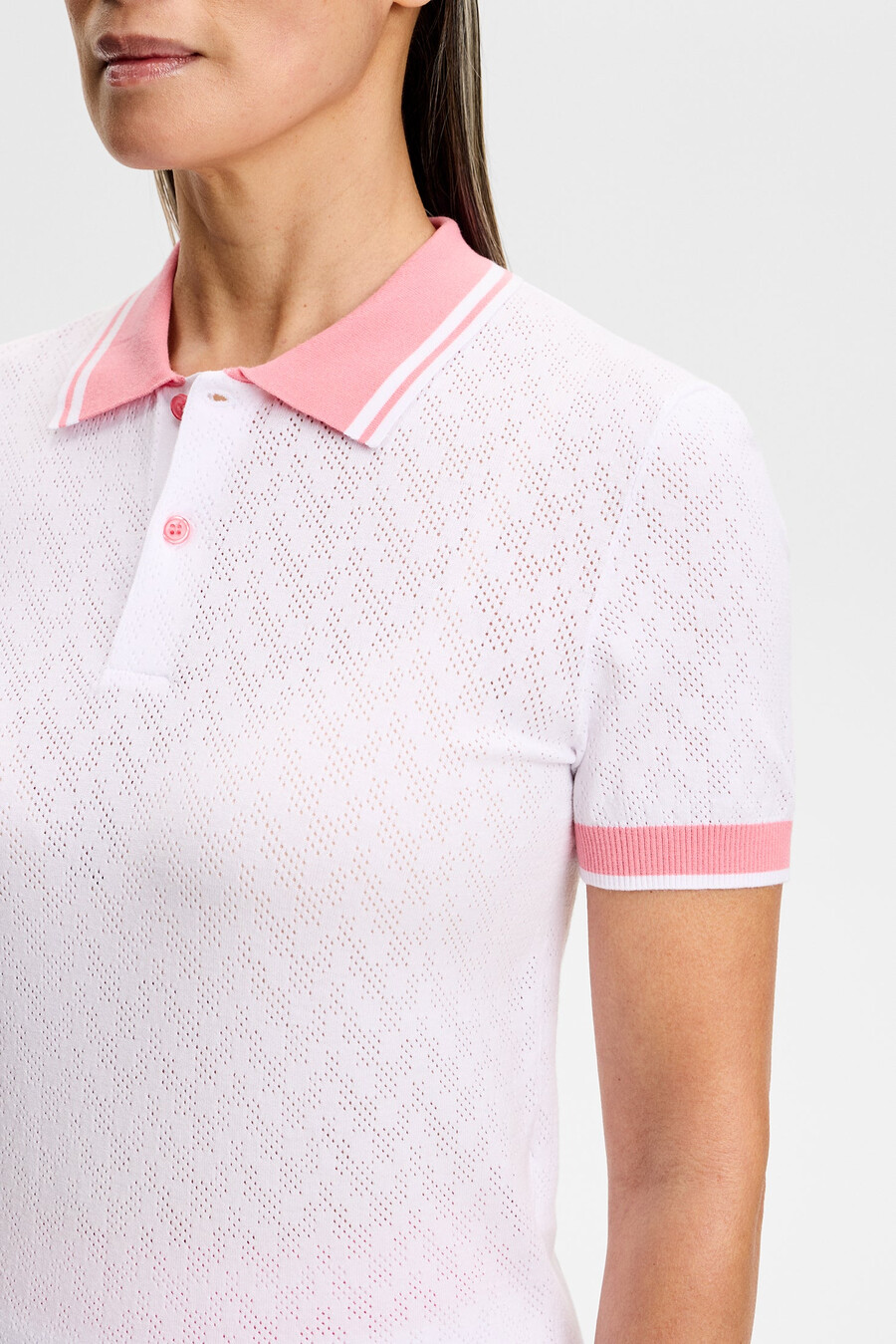 polly pointelle polo