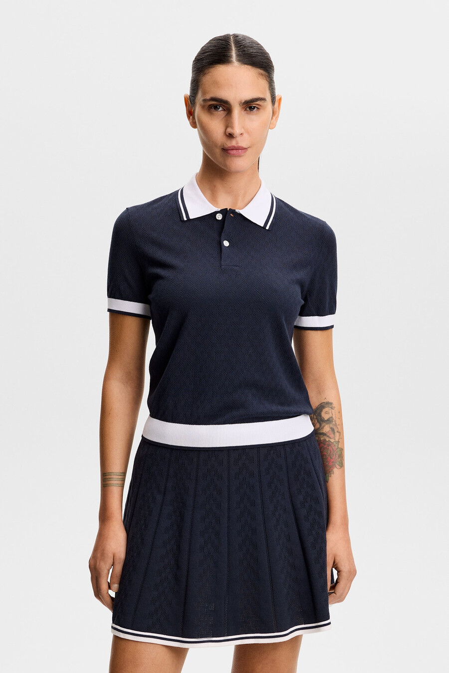 polly pointelle polo