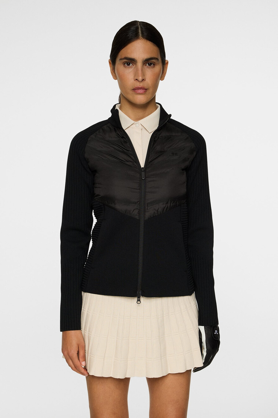 wendy tech knit zip sweater