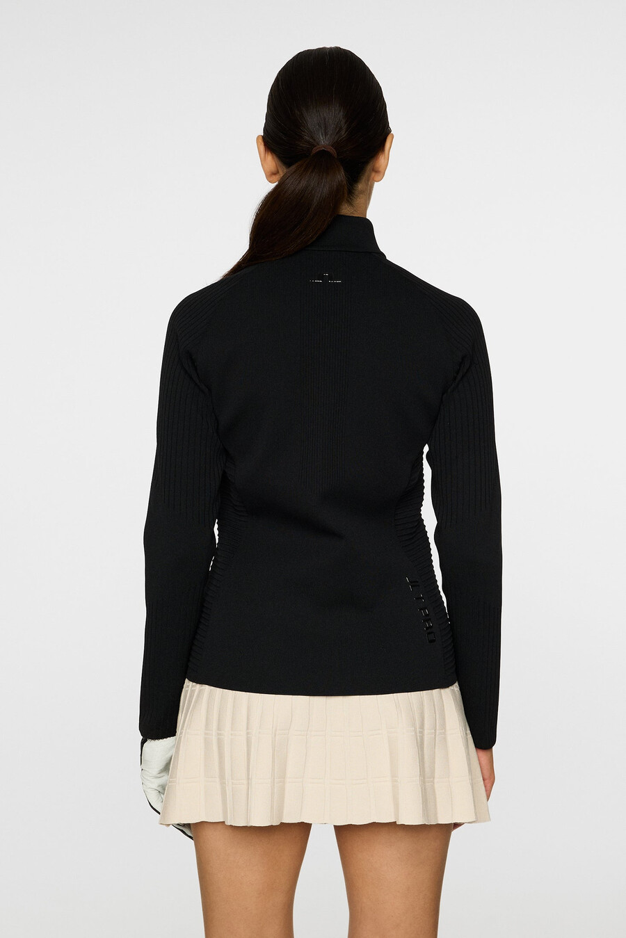 wendy tech knit zip sweater