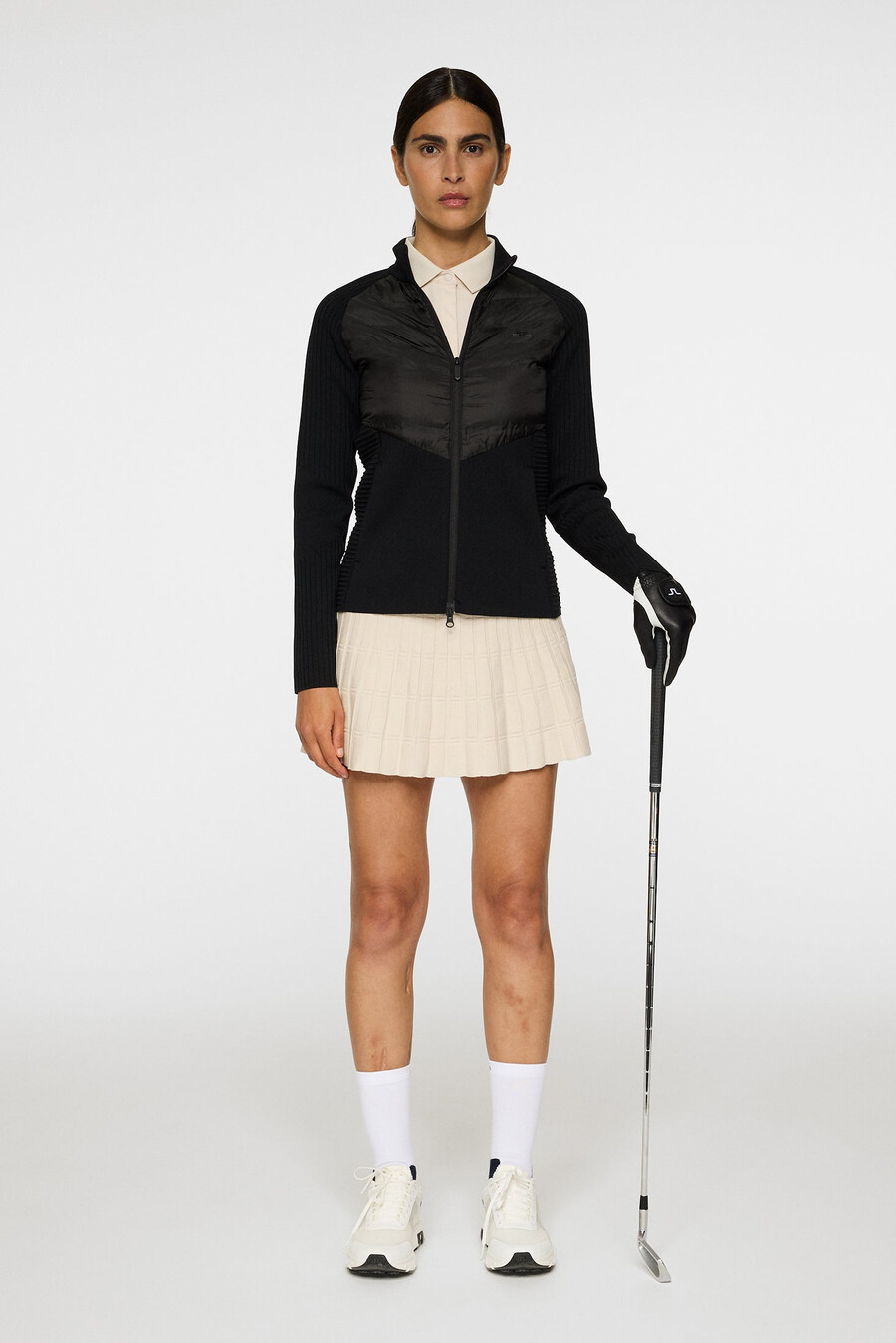 wendy tech knit zip sweater