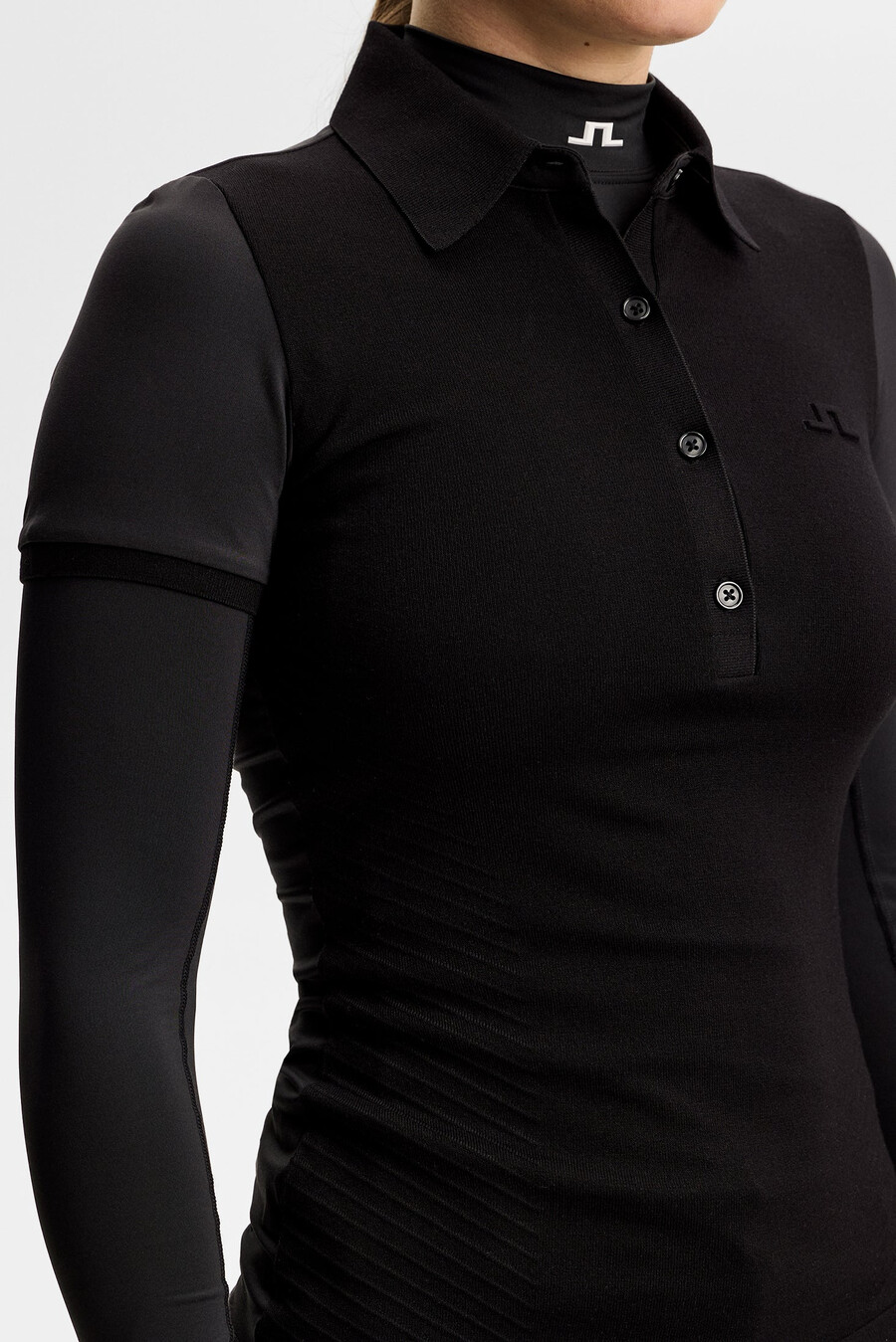 kailey hybrid knit polo shirt