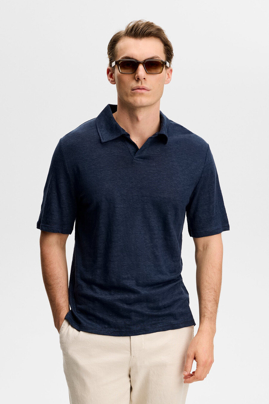 roy linen polo