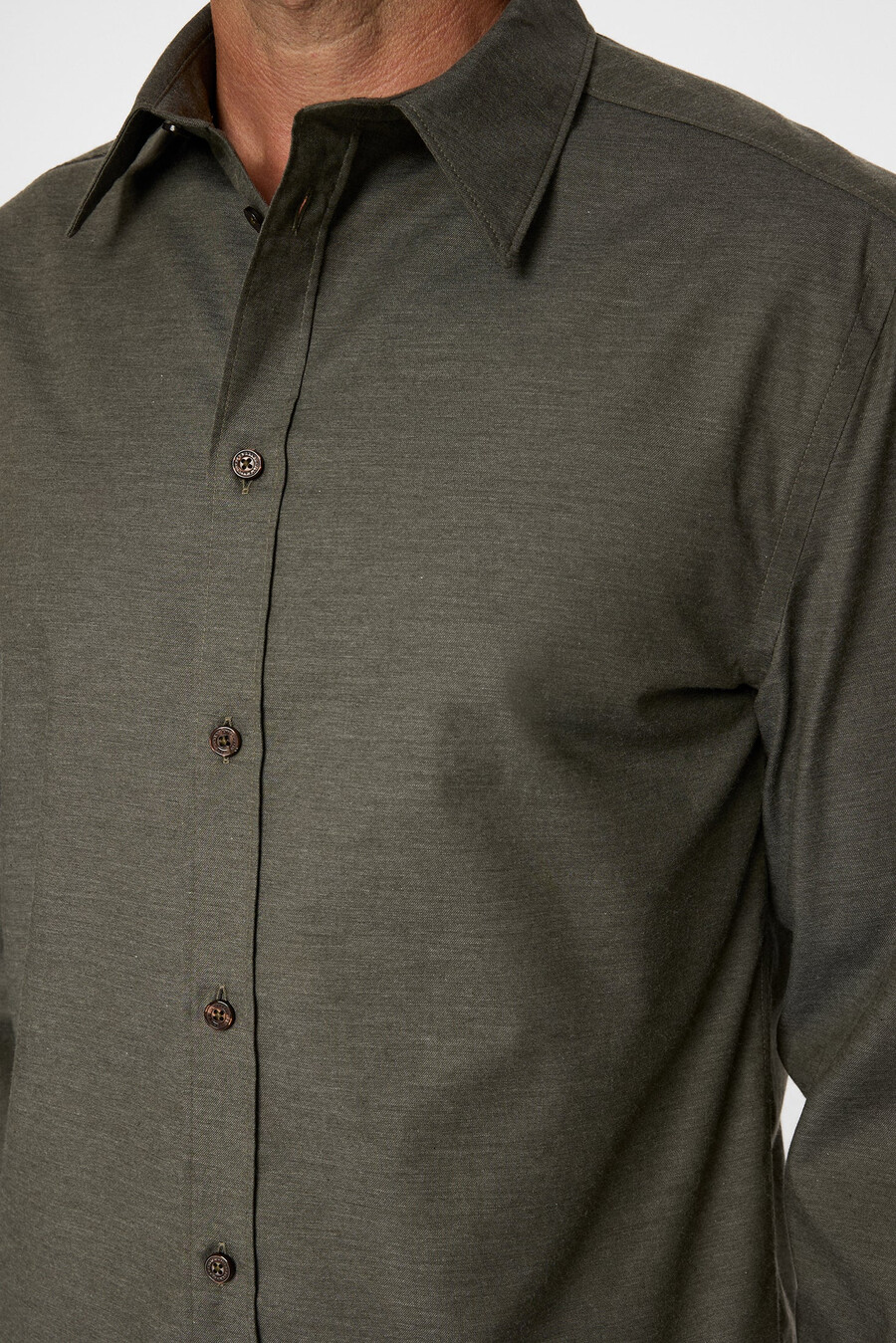 slim light flannel shirt