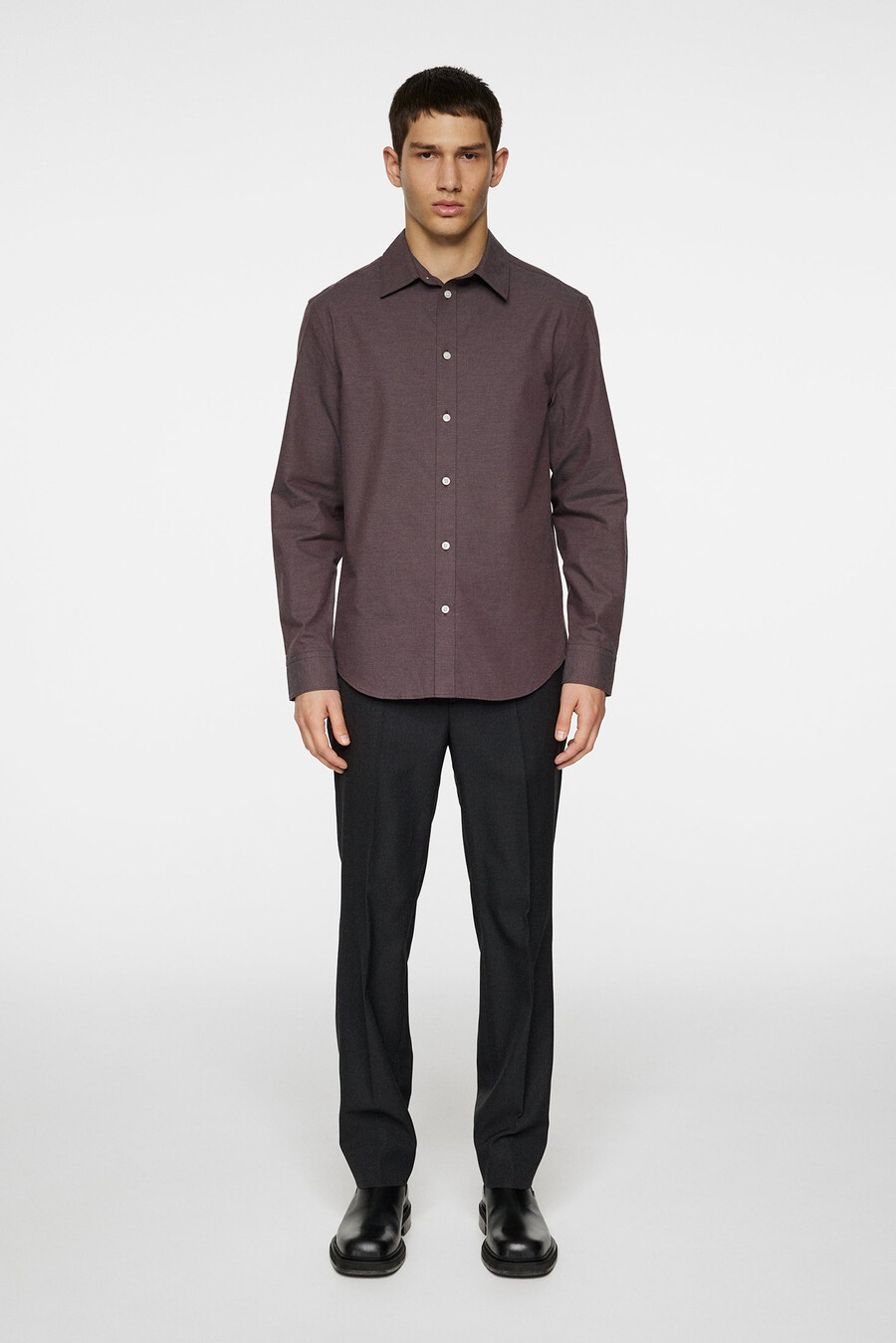 slim light flannel shirt