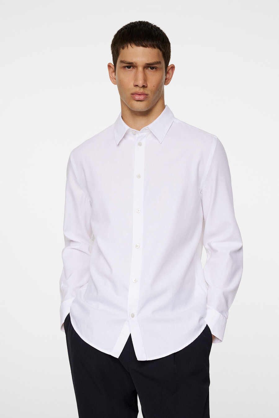 slim ls cotton tencel shirt