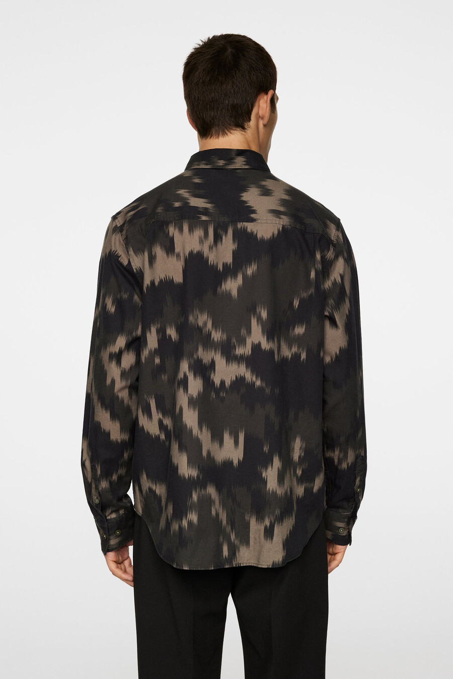 reg ls tencel print shirt