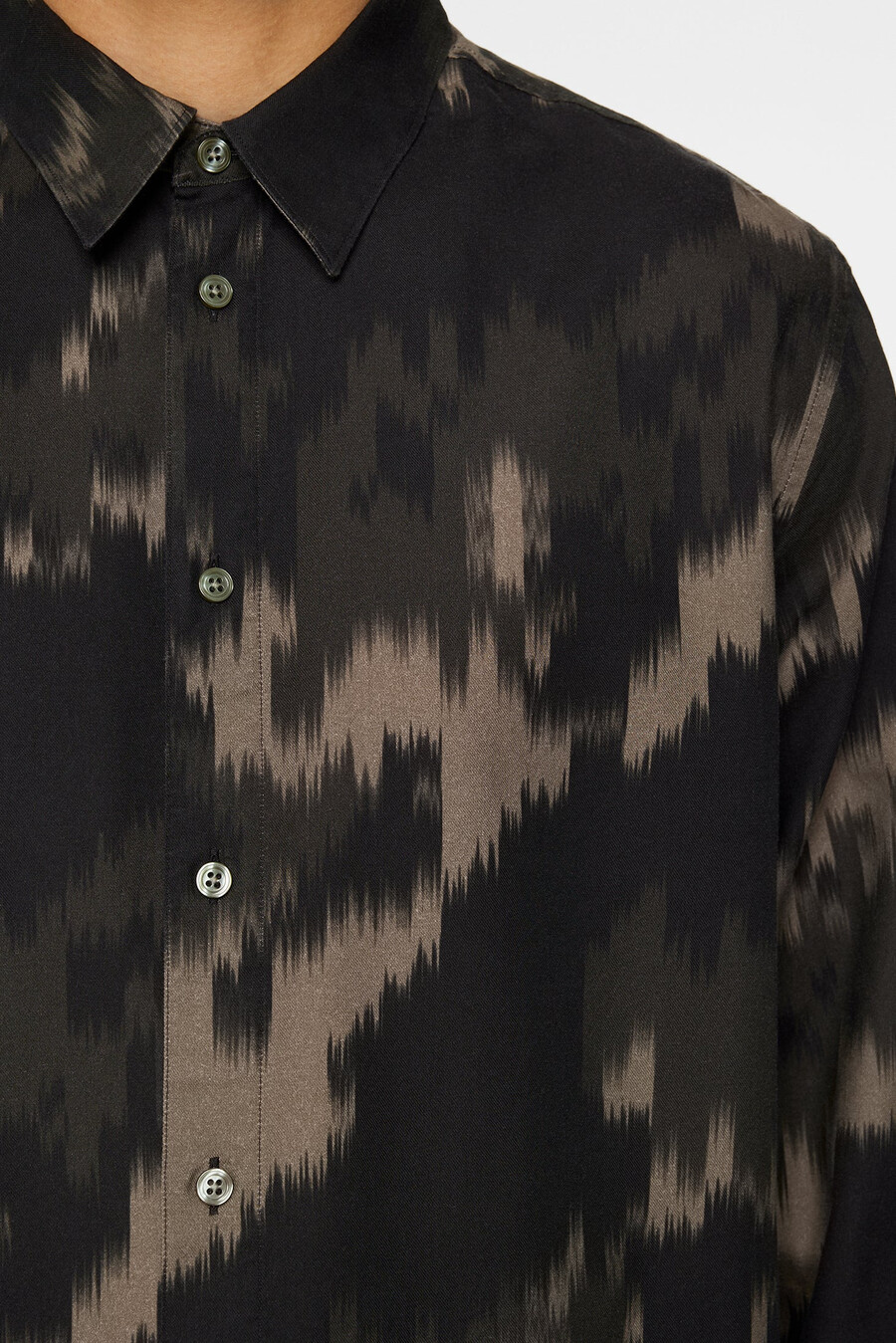 reg ls tencel print shirt