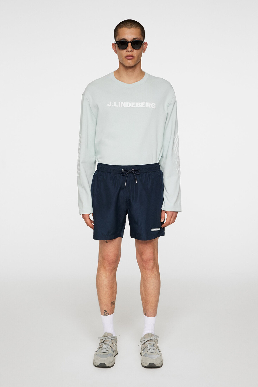 banks solid swim trunks
