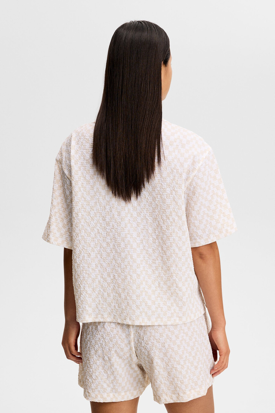 liv crinkle nylon shirt