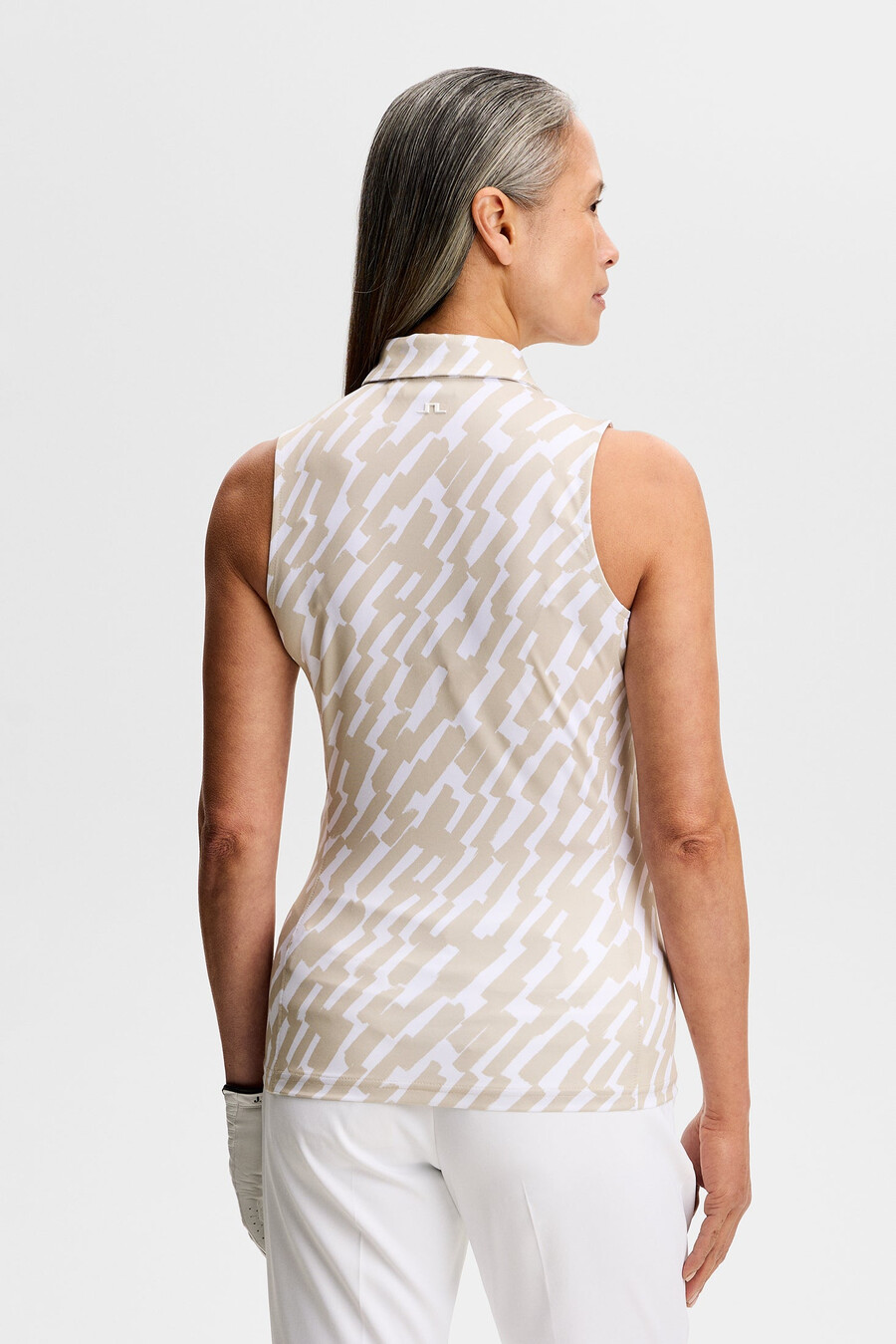 dena print sleeveless polo