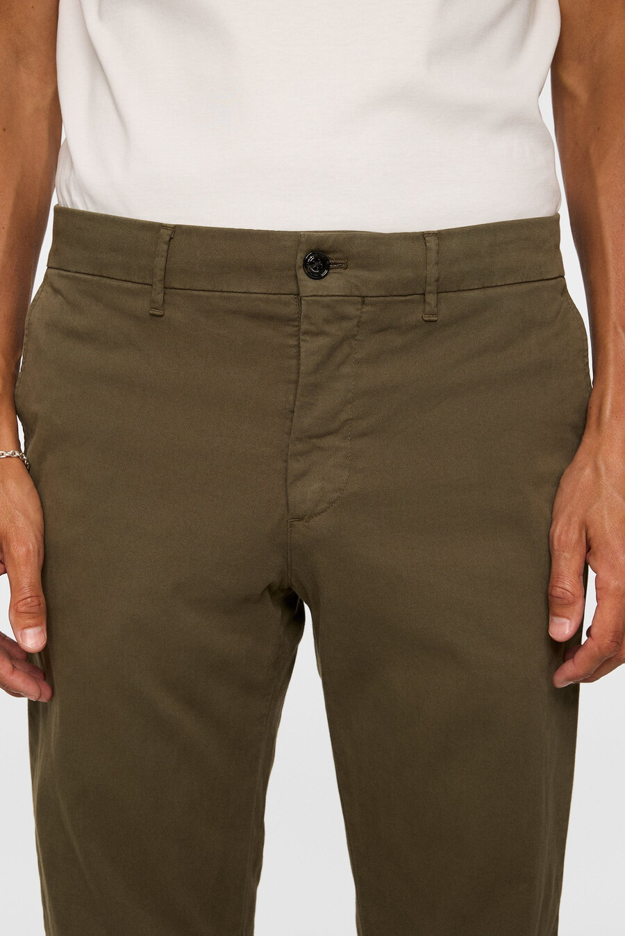 ched cotton stretch pants