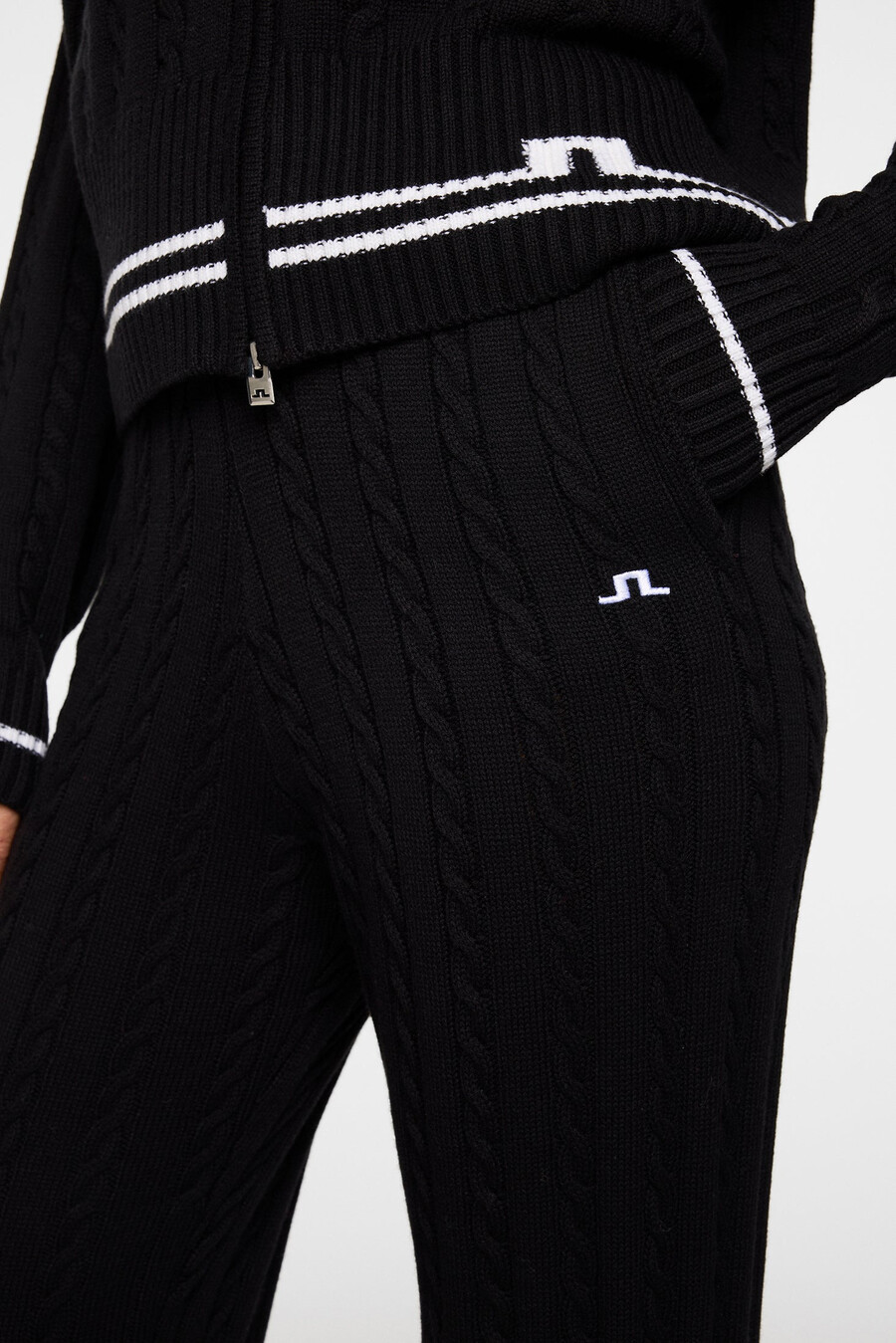 kiana cable knit wool pant