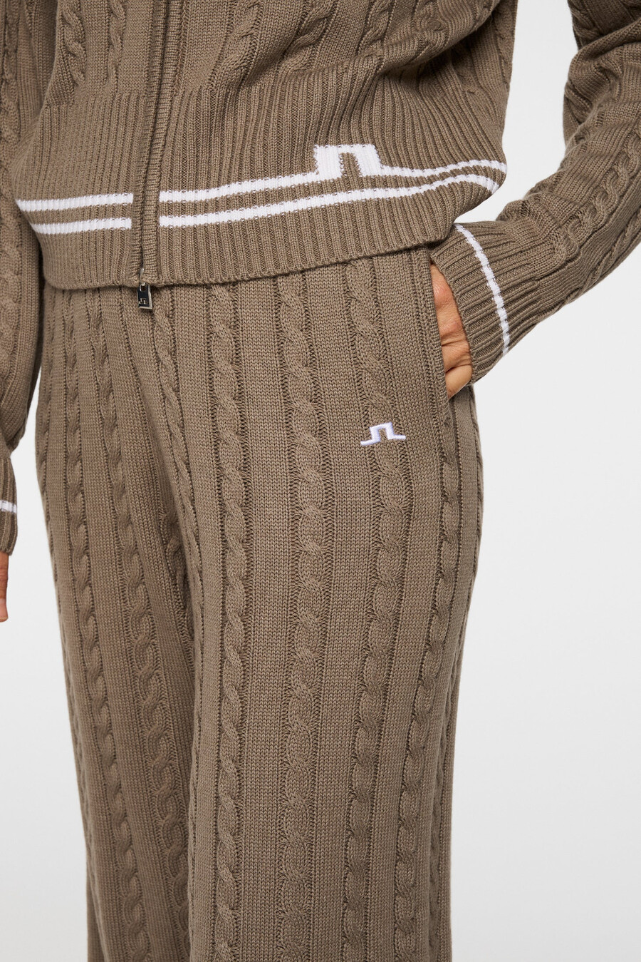 kiana cable knit wool pant